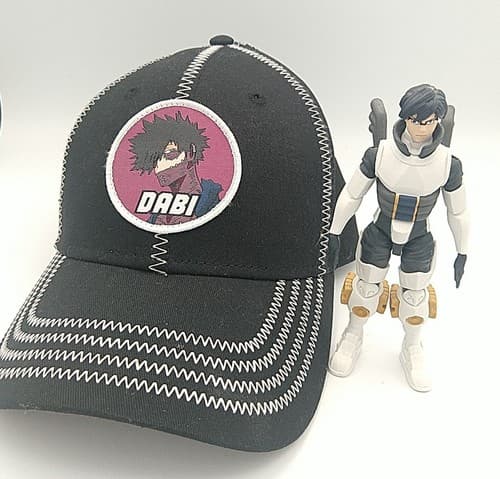 My Hero Academia 6" figure and Unused Dabi Hat