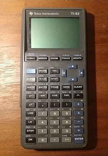 Texas Instruments TI-82 Graphing Calculator W/ Cover Tested & Working