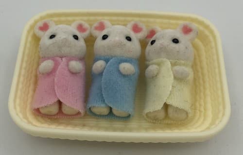Calico Critters Epoch Marshmallow Mouse Triplets