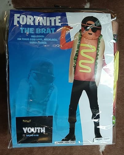 [01709450] Spirit Halloween - Fortnite The Brat - Youth SM/MD 4-10