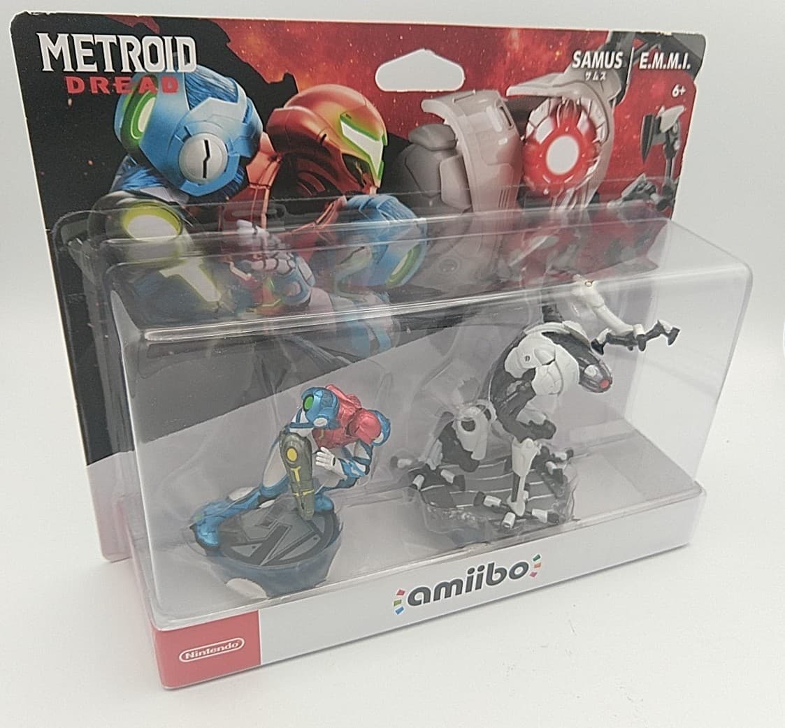 Nintendo amiibo Metroid Dread - Samus and E.M.M.I. Figures (2 Pack Set) SEALED