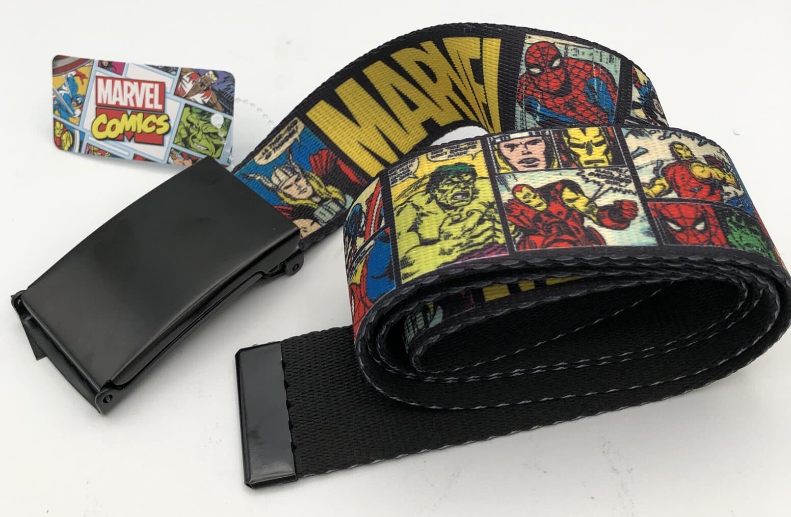 Marvel Comics Buckle Down Webbing Belt Clasp Buckle - 1.5 Wide 53” NEW Bottle