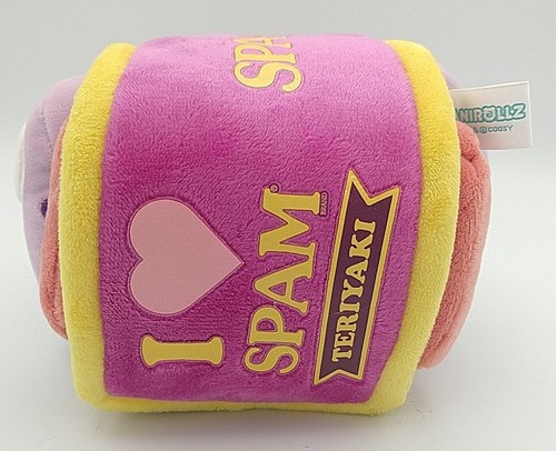 I Love Spam Teriyaki Musubi Anirollz plush stuffed toy Cat Sushi Roll 5”