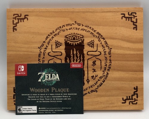 Legend of Zelda Tears of The Kingdom - Wooden Plaque - Pre Order Bonus