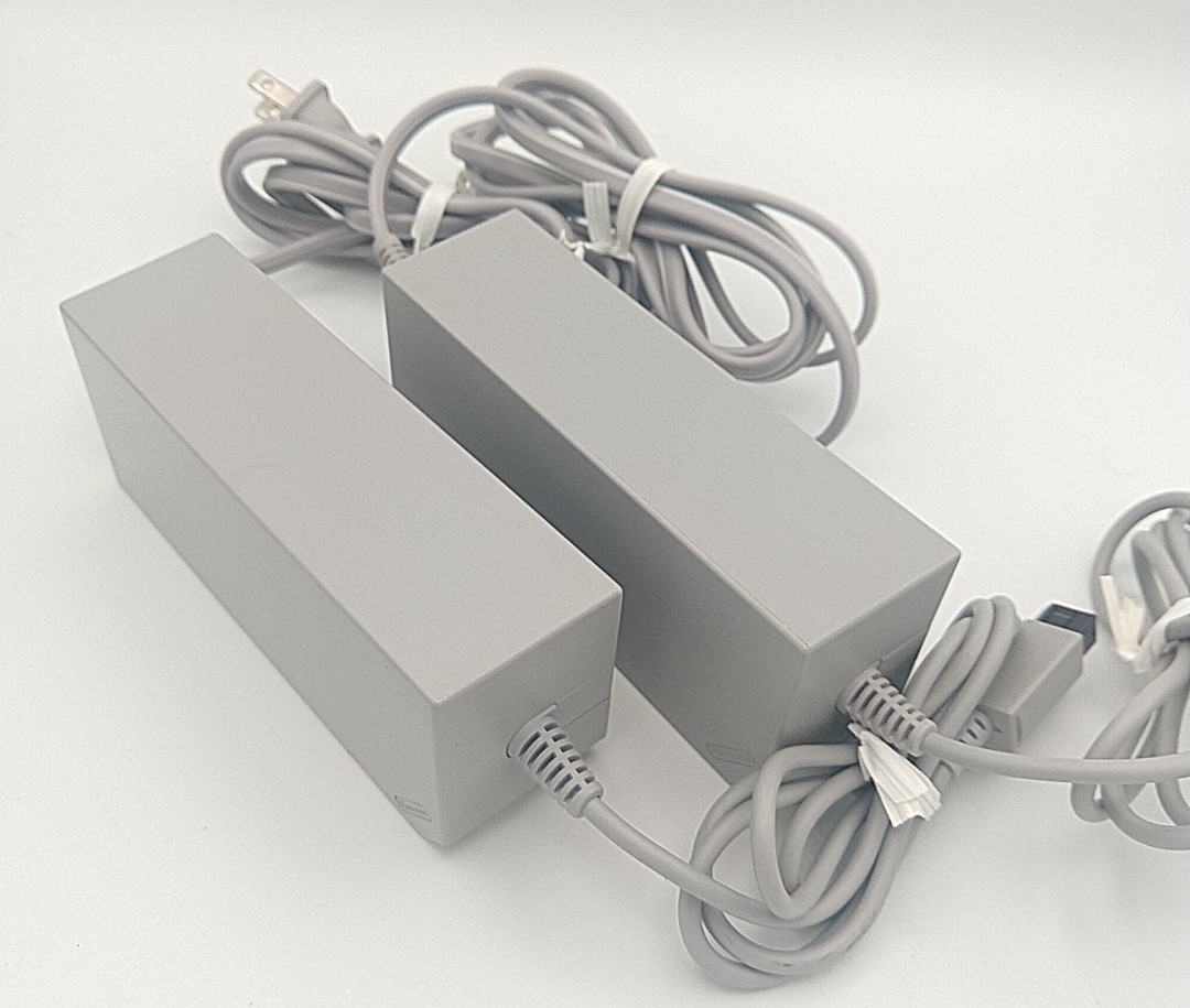 Lot of 2 Official OEM Nintendo Wii AC Power Supply Adapter Cord RVL-002 TESTED