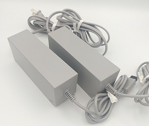 Lot of 2 Official OEM Nintendo Wii AC Power Supply Adapter Cord RVL-002 TESTED