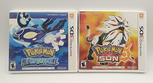 Authentic Pokemon Alpha Sapphire & Pokemon Sun - Cases & Inserts, NO GAMES