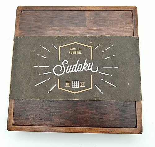 Wooden Sudoku Professor Puzzle Family Travel GAME