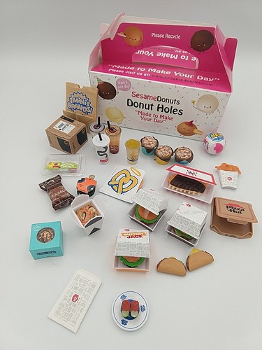 Lot of 20+ Miniature Food Items - Zuru Mini Brands And Donut Box MORE
