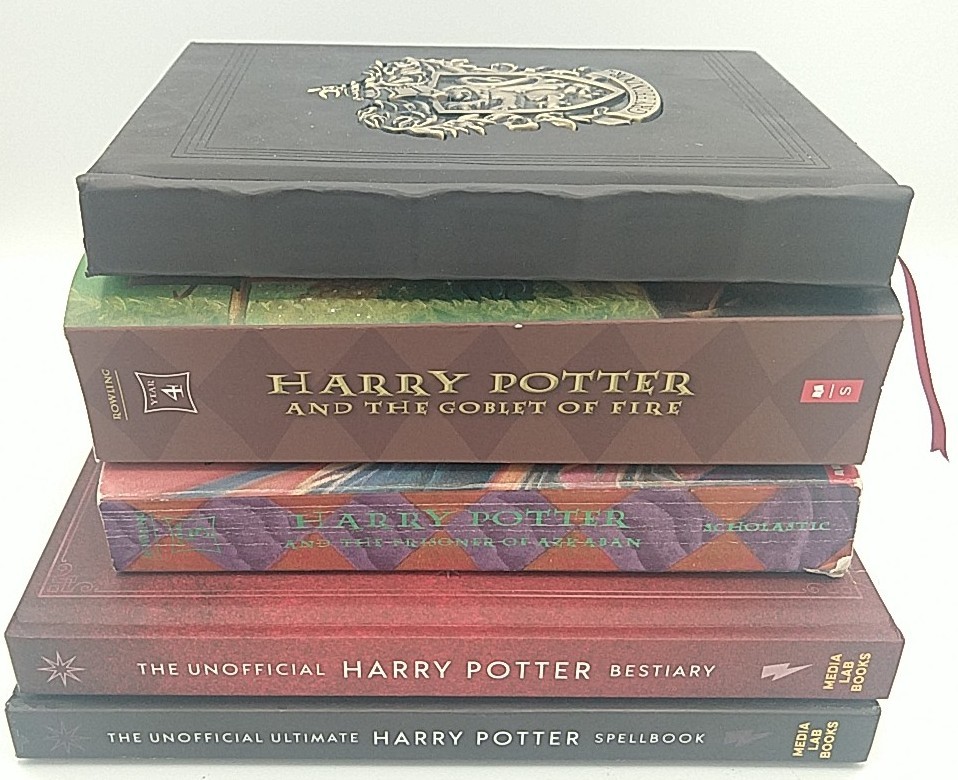 Harry Potter Lot of 5 Books, Journal, Bestiary, Spellbook